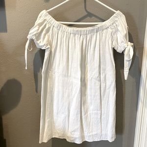 Sm ivory off the shoulder dress